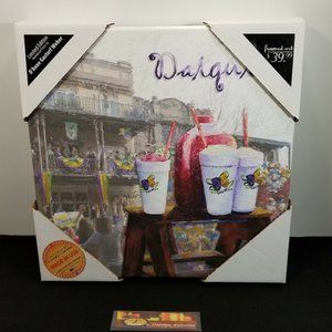 NEW D'Anne Gastorf Weber 14" x 14" Canvas Wall Art - French Quarter Daiquiri